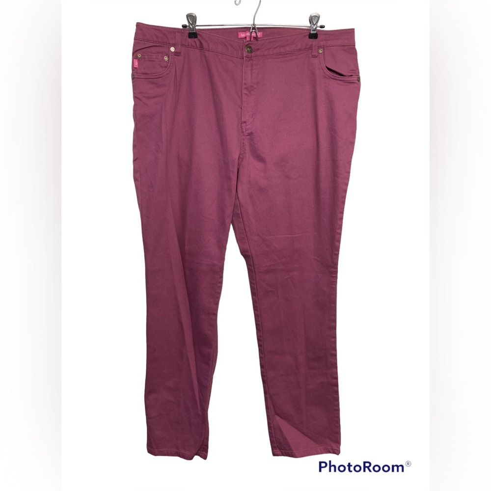 Woman Within berry natural fit jeans. 20 Tall